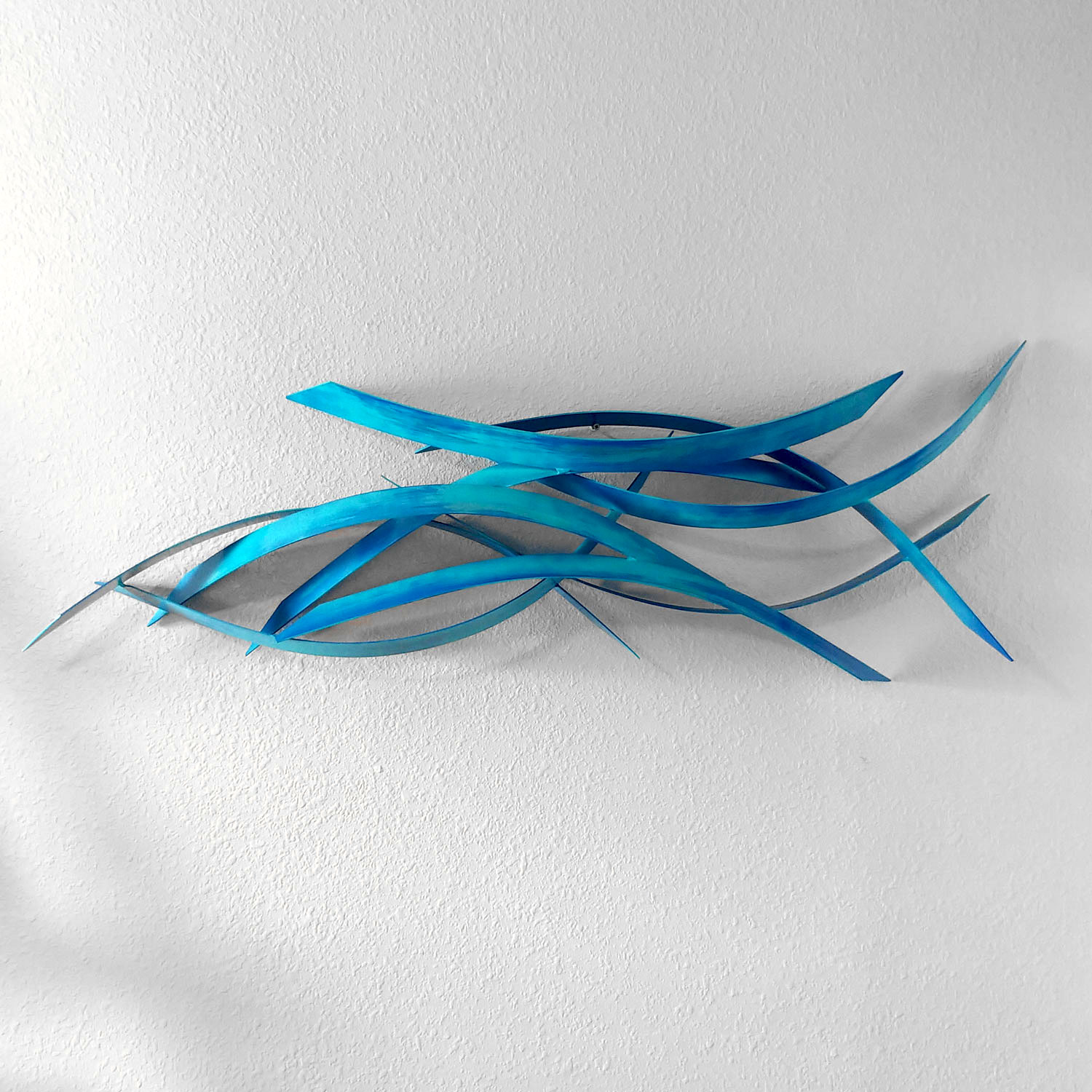Teal Wall Sculpture by Dustin Miller