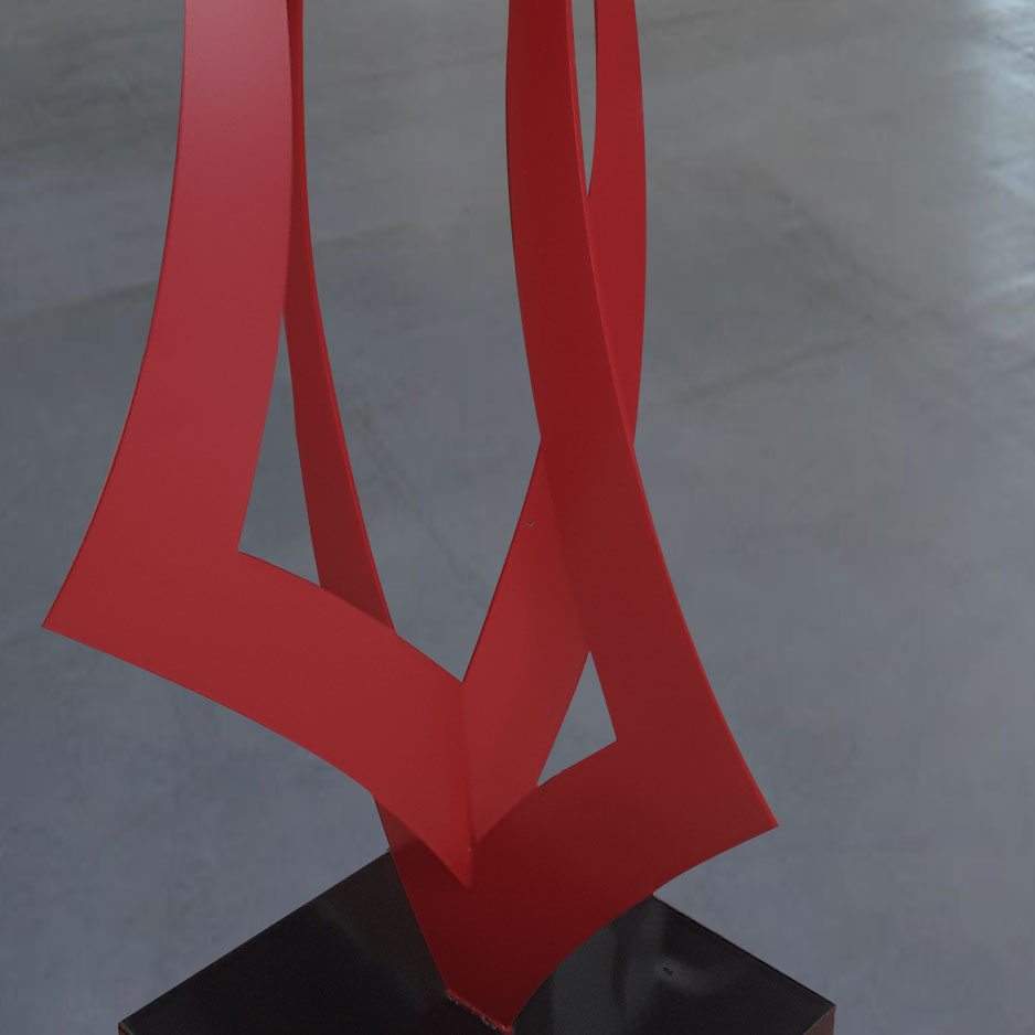 red modern sculpture2