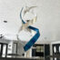 Blue Silver Enigma Sculpture by Dustin Miller