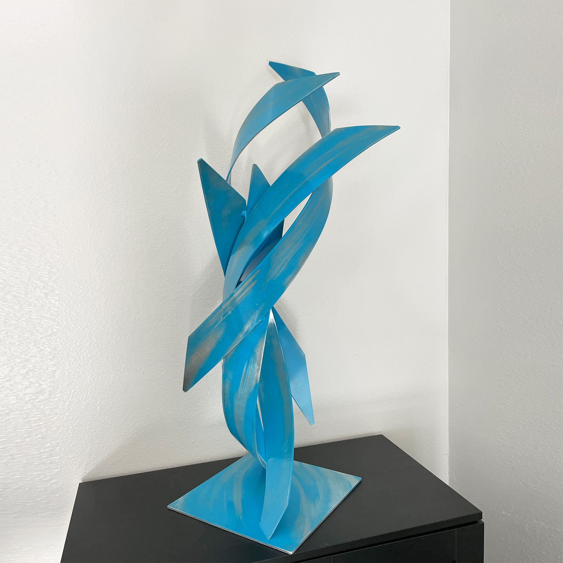 Aqua Blue Sculpture by Dustin Miller