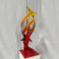 Abstract fire sculpture by Dustin Miller