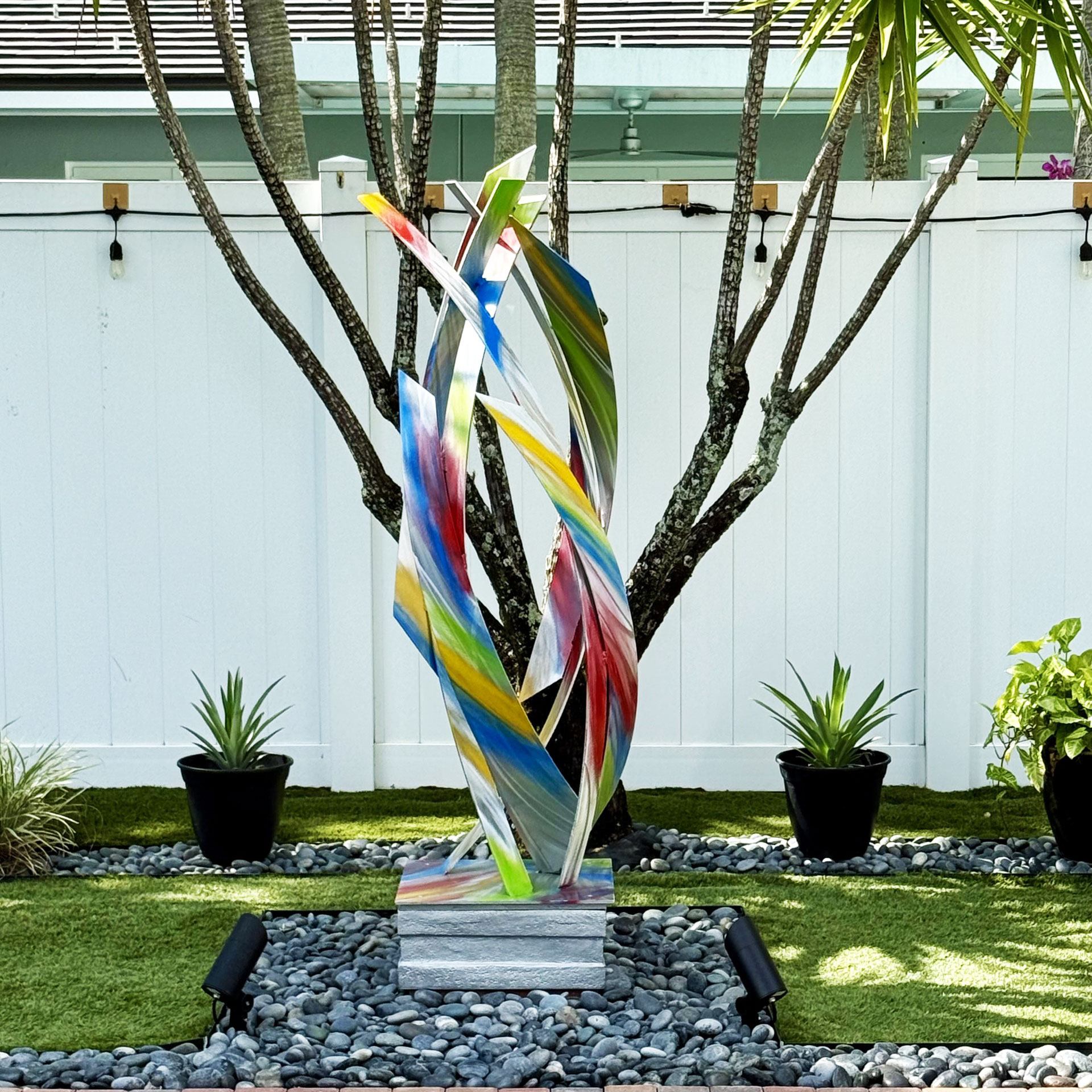Multicolored storm sculpture by Dustin Miller