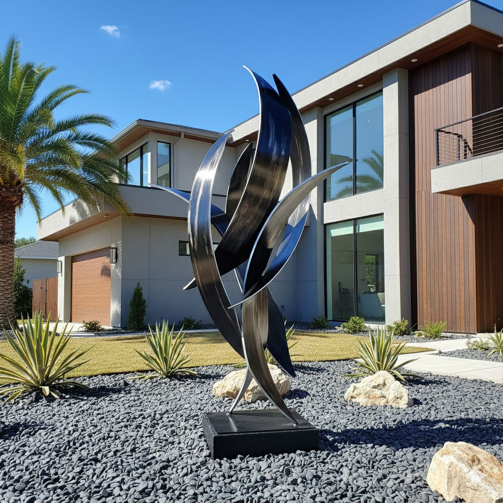 Vitality Black Metal Sculpture